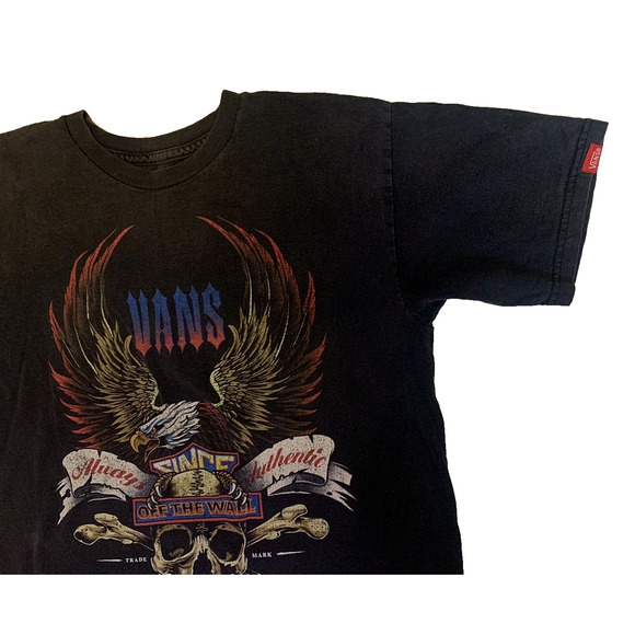 Vtg Vans Off The Wall T Shirt Adult Small Rare Eagle Skull Since 1966 Unisex Top - Picture 4 of 9